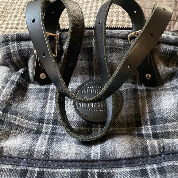 Duluth pack wool purse with leather handles - Picture 4 of 8